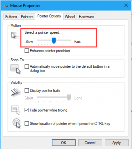 Pointer Speed